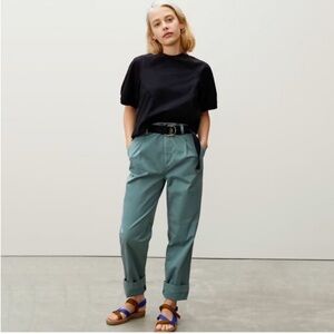 Everlane The Pleated Chino Balsam Green Size 4